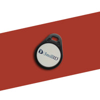 3MillID (compatible with KT-AWID 34HSF 34bit) Proximity Black Keyfob with white inlay (Compare to 1346)